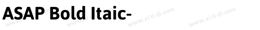 ASAP Bold Itaic字体转换
